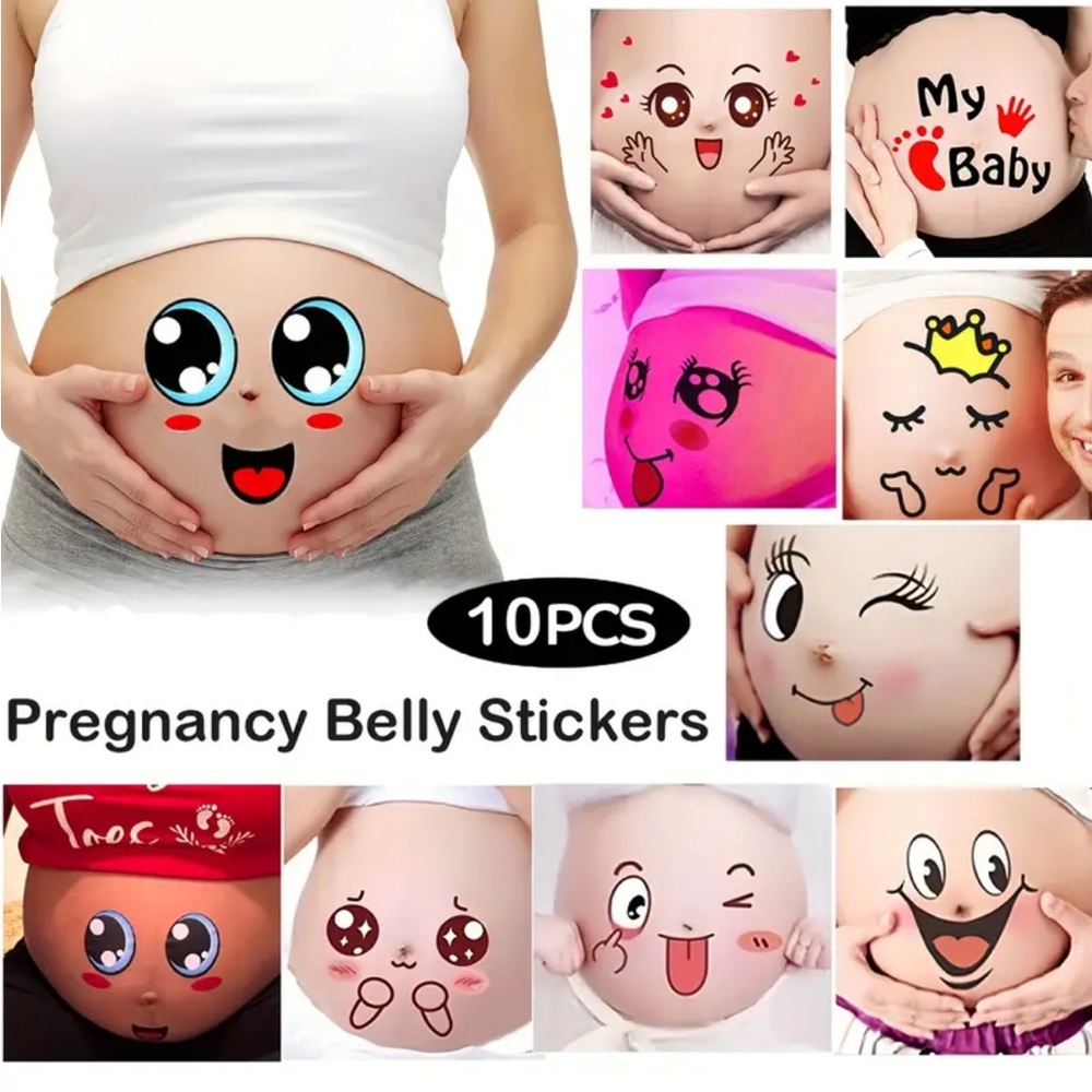 10pcs Maternity Pregnancy Belly Stickers NIP